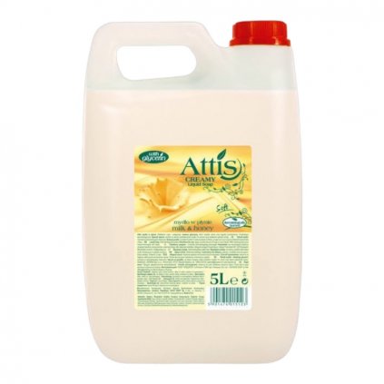 Mydlo tekuté ATTIS mlieko a med 5L