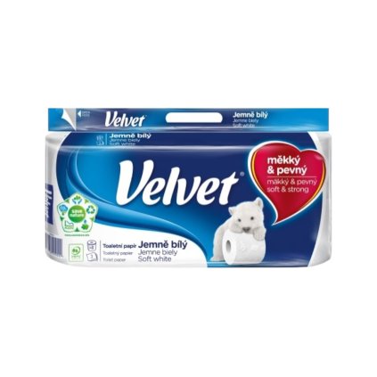 Toaletný papier VELVET Jemne biely 8ks