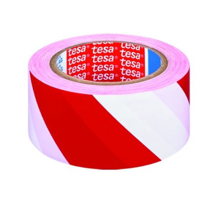 tesa značkovacia páska na trvalé označovanie 33m × 50mm PVC červená/biela