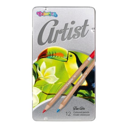 Colorino Artist pastelky drevené 12 farieb kov