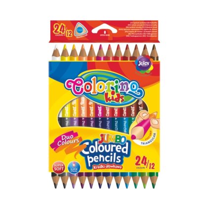 Colorino pastelky trojhranné JUMBO obojstranné 24 farieb