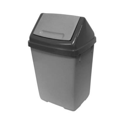 Kôš odpadkový plastový KAJETÁN 18L antracitšedá