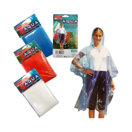 Pršiplášť Pončo plastový mix farieb