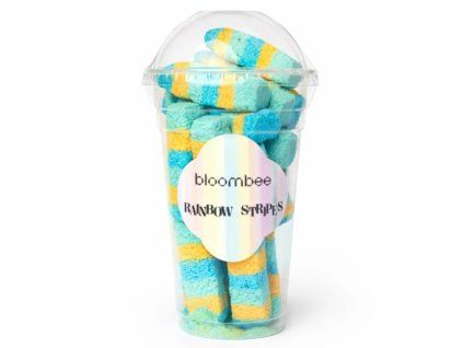 Színes csíkos Rainbow Stripes fürdőadalék pohárban BLOOMBEE