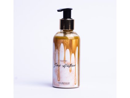 Trblietavý telový olej na podporu opálenia Bloombee X Simi Hüttner