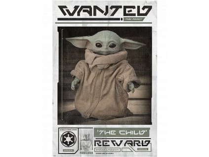 Plakát Star Wars - Mandalorian: Wanted - The Child (91,5 x 61 cm)