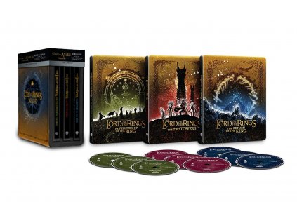 Trilogie Pán prstenů 4k (Steelobook, Rozšířené verze i Kinosestřihy, 6x 4k Ultra HD Blu-ray)