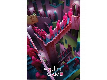 Plakát Hra na oliheň / Squid Game: Bláznivé schody (91,5 x 61 cm)