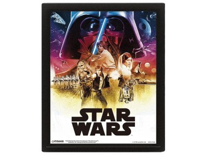 Lentikulární 3D obraz Star Wars: Epizoda IV a V (28,4 x 23,3 cm)