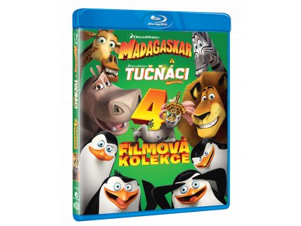 Madagaskar 1-3 + Tučňáci z Madagaskaru (Blu-ray Kolekce, 4x Blu-ray)