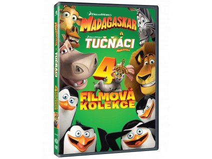 Madagaskar 1-3 + Tučňáci z Madagaskaru (DVD Kolekce, 4x DVD)
