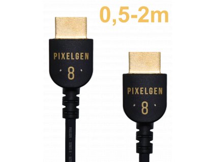 Pixelgen Series 8 | HDMI 2.1 kabel s THX certifikací (8k, HDR, 12-bit WCG, HFR, 48Gbps)