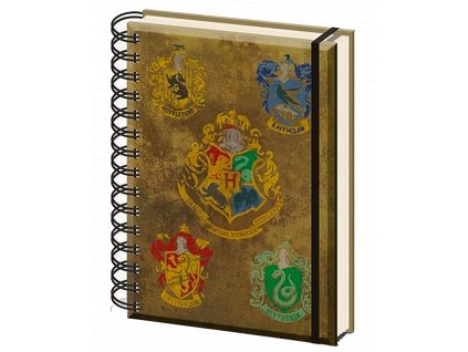 Zápisník Harry Potter: Bradavice (A5, kroužkovaný, linkovaný)