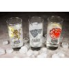 Sada sklenic Game of Thrones (Hra o trůny) - Stark, Targaryen, Lannister