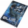 Zápisník Jurský park: Blue (A5, kroužková vazba, linkovaný, desky se 3D efektem)