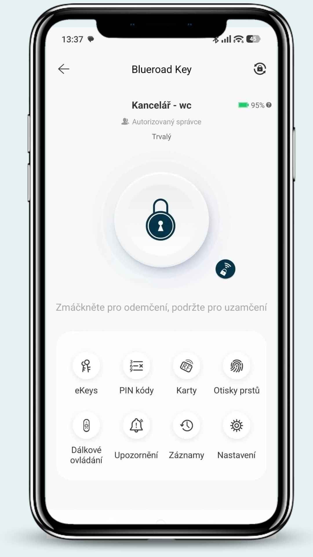 Aplikace Blueroad Key – ukázka 1