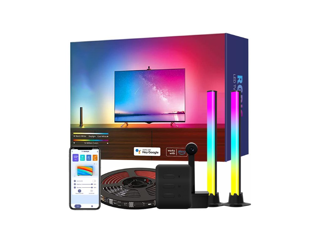Produkt BOT Backlights TV SMART LED podsvícení RGBIC (1) s lampami