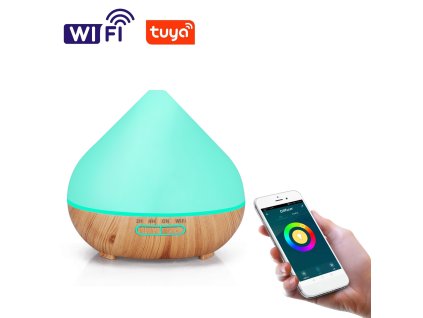 BOT Smart aroma difuzér B12 - bílá a světle hnědé dřevo 400ml