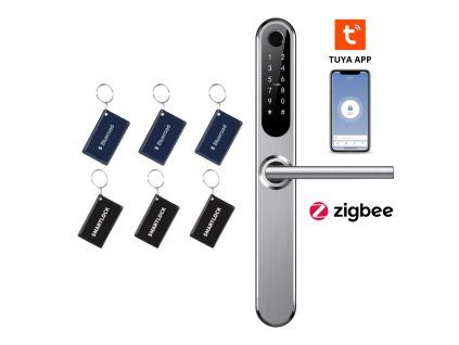Chytrá klika Tuya H1 ZigBee stříbrná