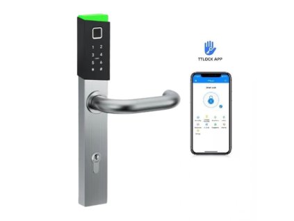 Chytrá klika TTLock HRM1 černo stříbrná (1)