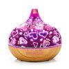 Smart aroma difuzér B11 - 400 ml světlé dřevo a LED srdce