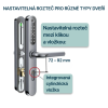 Chytrá klika TTLock V2 72 92mm variabilní