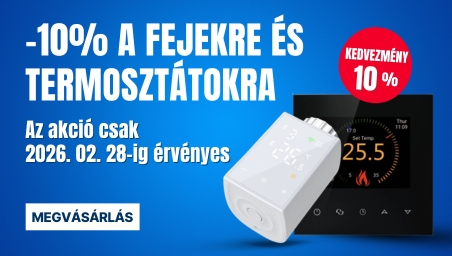 kedvezmény termosztátokra és termosztatikus fejekre