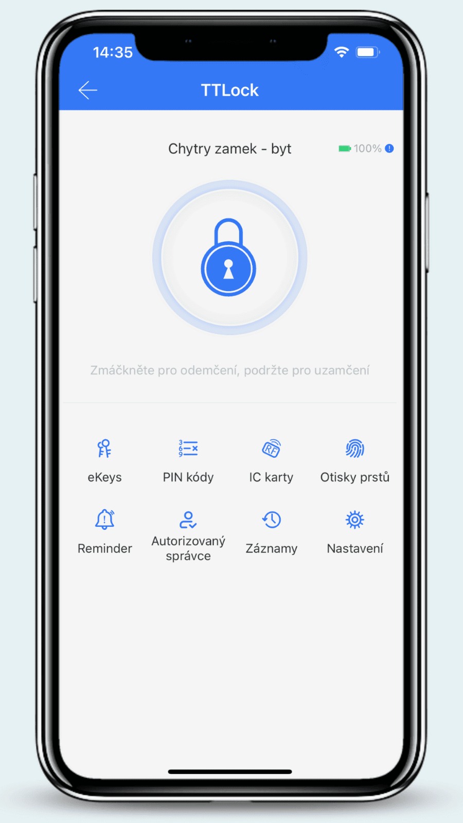 TTLock alkalmazás – 1. képernyőkép