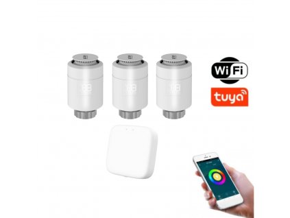 Set 3+1 BOT Smart Bluetooth/WiFi termosztatikus fej THS1 Tuya Smart + Gateway