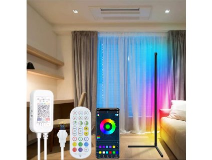 BOT Aktív intelligens LED állólámpa zenei móddal AC2 156 cm Bluetooth RGB