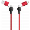 BOT adatkábel 4 az 1-ben, USB-A + USB-C/USB-C + Lightning, 1,2 m