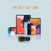 BOT autós töltő adapter QC18W + PD20W