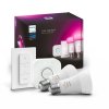 philips hue set bridge 2x waca led izzó e27 a60 9w 1100lm 2000 6500k rgb ip20 meghajtó