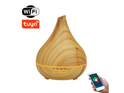 53 BOT aroma difuzér B1 s dálkovým ovladačem světle hnědé dřevo