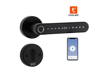 BOT Inteligentna klamka Tuya H21 czarny (2)