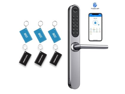 BOT Inteligentna klamka TTLock H1P z przyciskami srebrna (2)