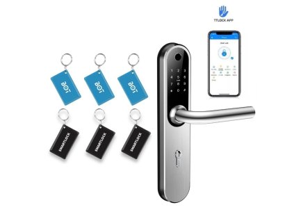 BOT Inteligentna klamka TTLock H1 W srebrna (40)