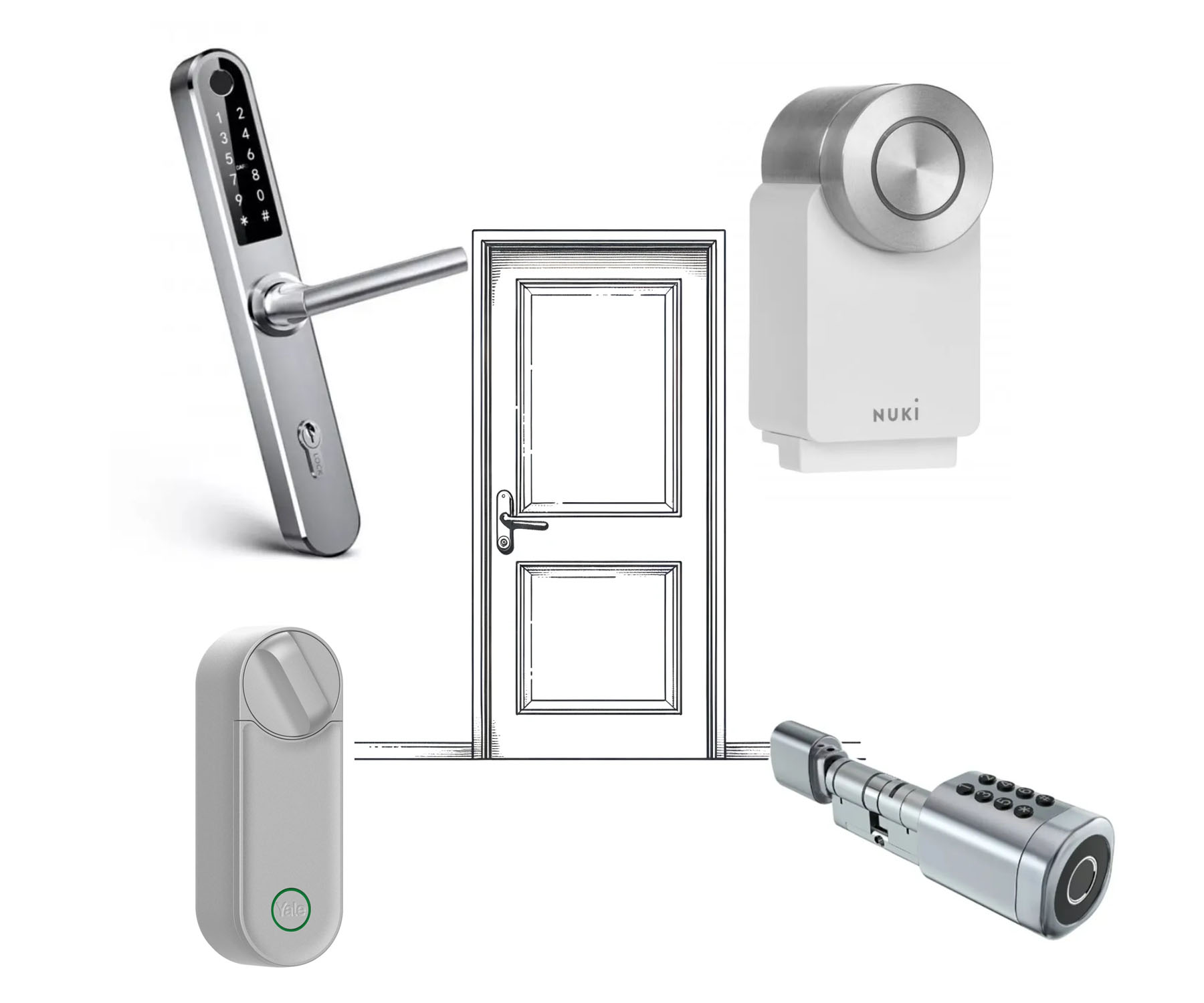 Porovnanie kľučiek a zámkov v našom sortimente - BOT, NUKI a YALE