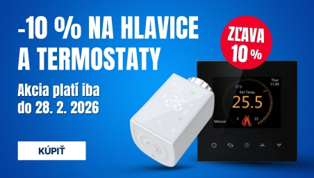 zľava na termostaty a termostatické hlavice