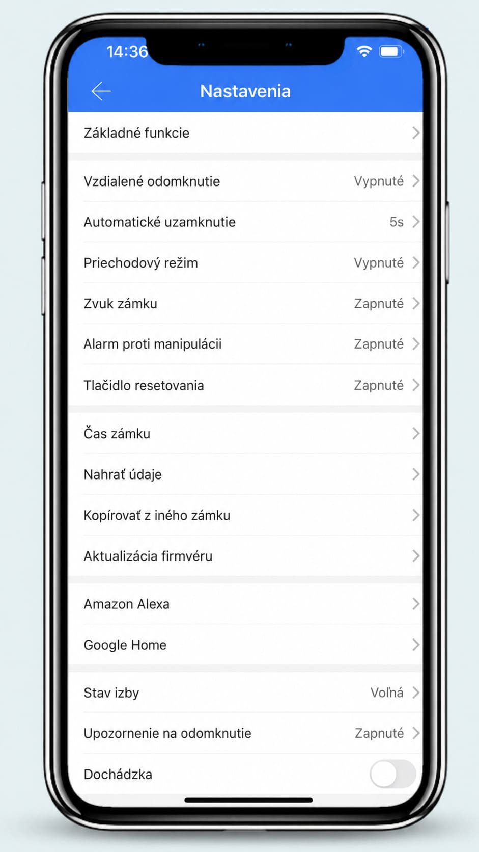 Aplikácia TTLock – ukážka 3