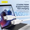Foneng Kabel USB C do USB C 1m bílý 100W (7)