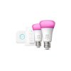 philips hue set bridge 2x waca led žiarovka e27 a60 9w 1100lm 2000 6500k rgb ip20 driver 1