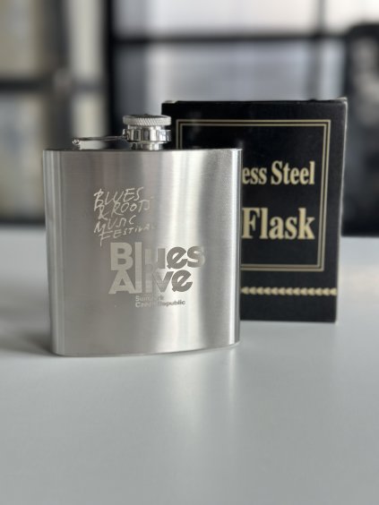Placatka s logem Blues Alive, 235 ml, verze "art"