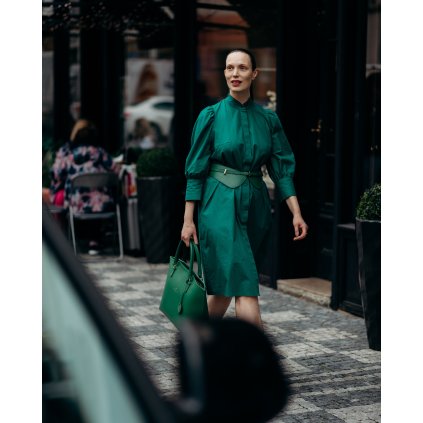 Set Puffy Sleeve Dress Green & Patrick Poppet