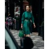 Puffy Sleeve Dress Green