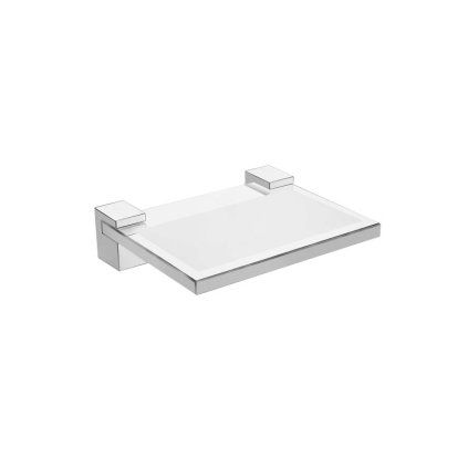 Sklenená mydelnička Jika DESIGN, chróm