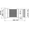 Flexi pripojenie k WC 280 - 550 mm