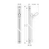 Unica - Sprchová tyč Raindance 90 cm so sprchovou hadicou, chróm