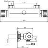 Sprchová termostatická batéria Aquamat 150 mm - chróm