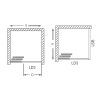 Sprchové dvere LD3 900/1800, damp